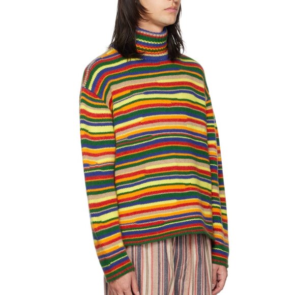 The Elder Statesman Multicolor Horizon Turtleneck - Picture 2 of 5